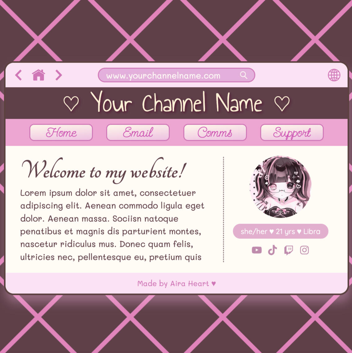 Neapolitan Internet Princess Carrd Template Neapolitan Internet Princess Carrd Template