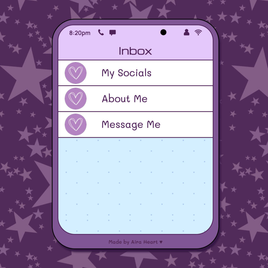 Cute Mini Cellphone Carrd Template Cute Mini Cellphone Carrd Template